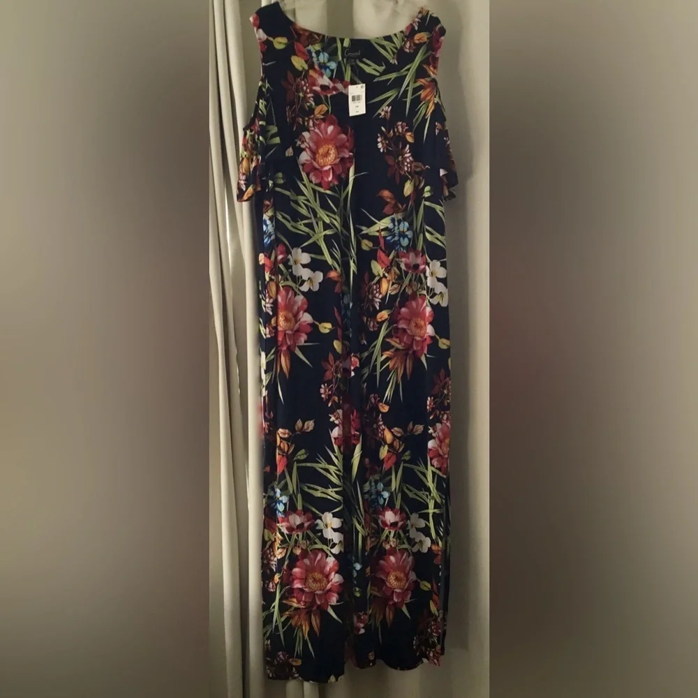 NWT Connected Apparel Plus Women’s Floral Print Polyester Maxi Dress; Size 24W - Picture 2 of 9